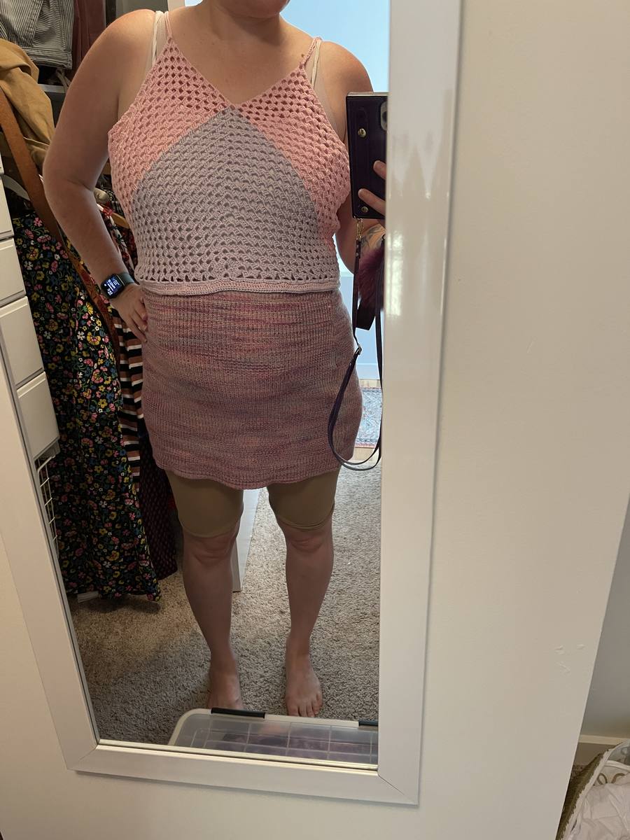 Pink Purple Crochet Top