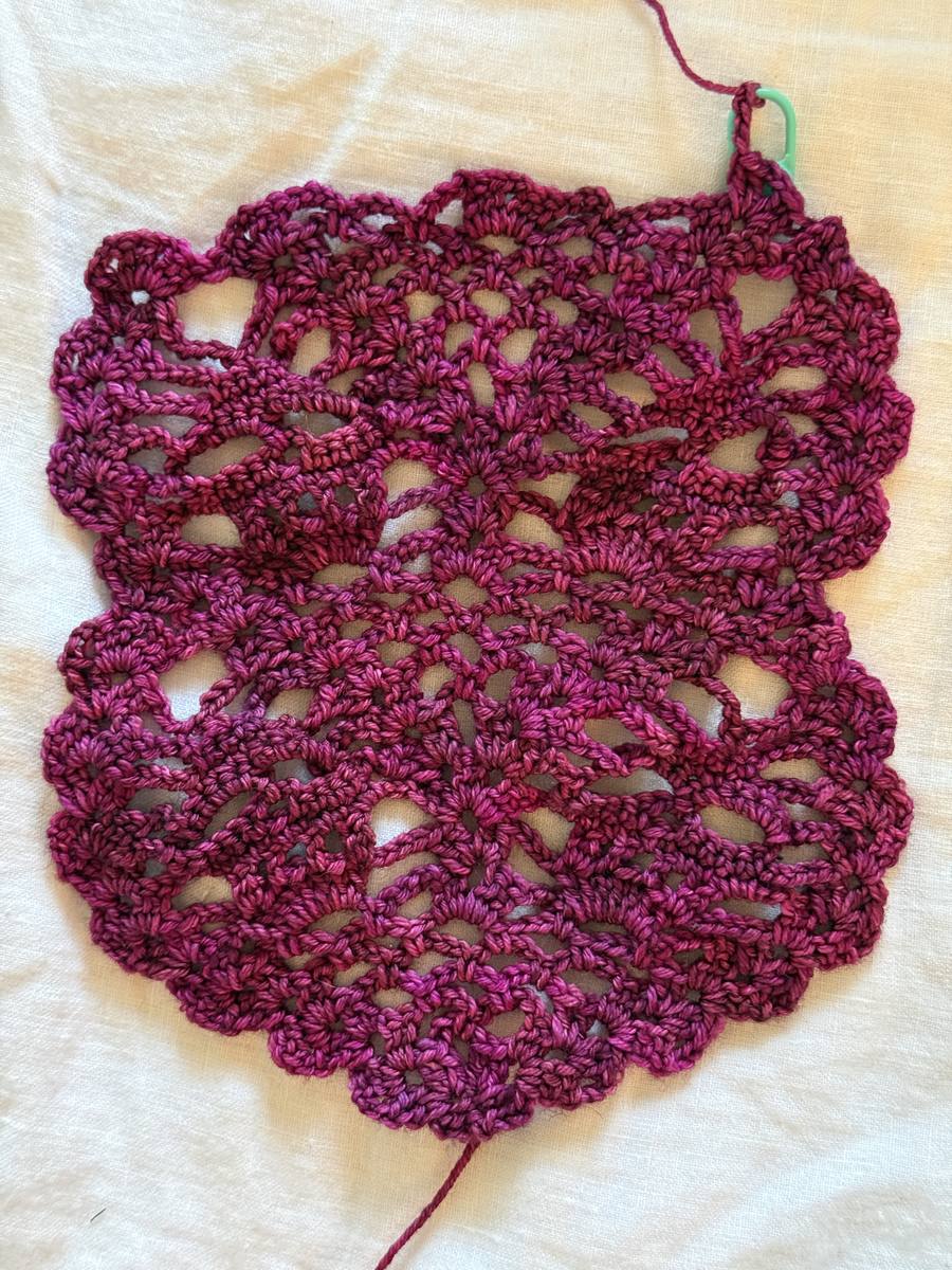 Purple Spiderweb Scarf