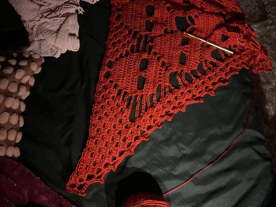 Red Skull Shawl