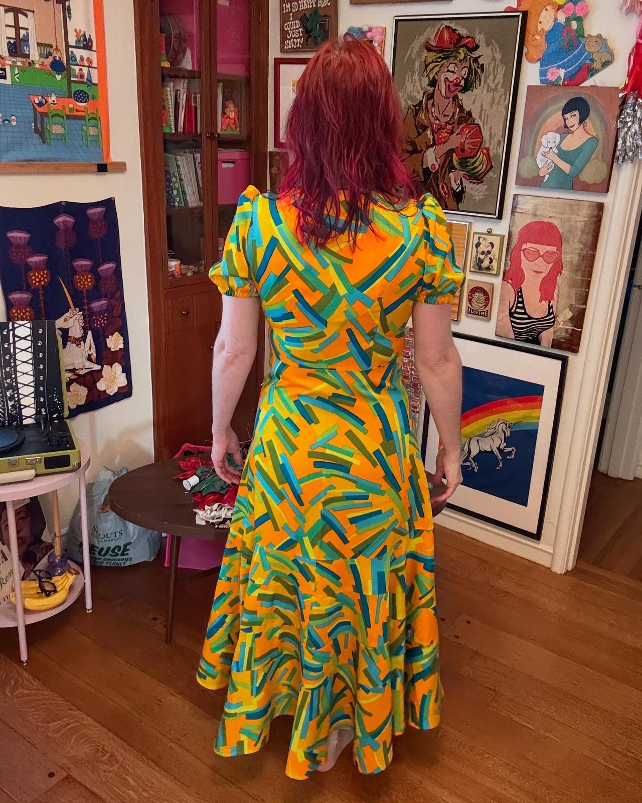Worn, back view