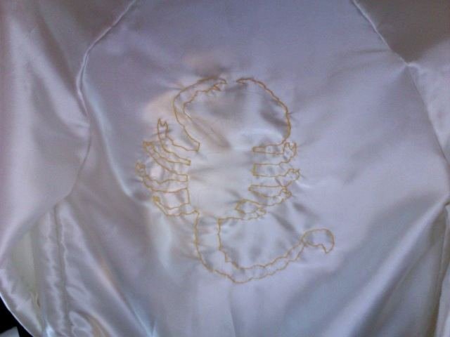 Embroidery in progress, early stage